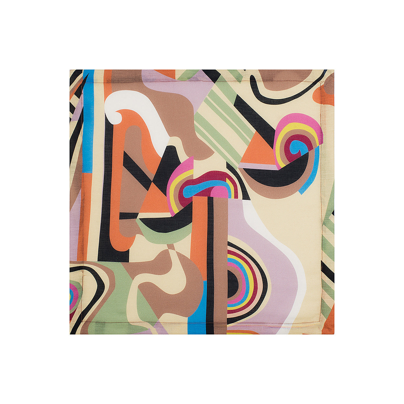 Ani Studio-Delta Linen Abstract Printed Napkin (Set Of 4) Sunrise-Peçete-2-Milagron.com