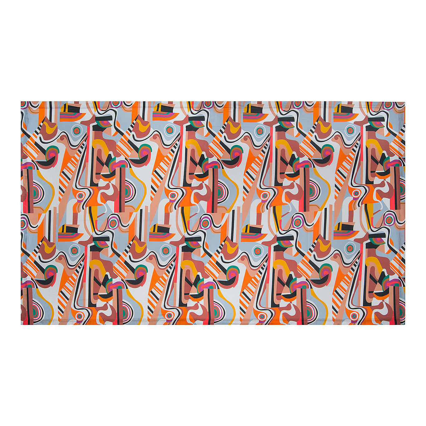 Ani Studio-Delta Linen Abstract Printed Tablecloth Sunset-Masa Örtüleri-1-Milagron.com