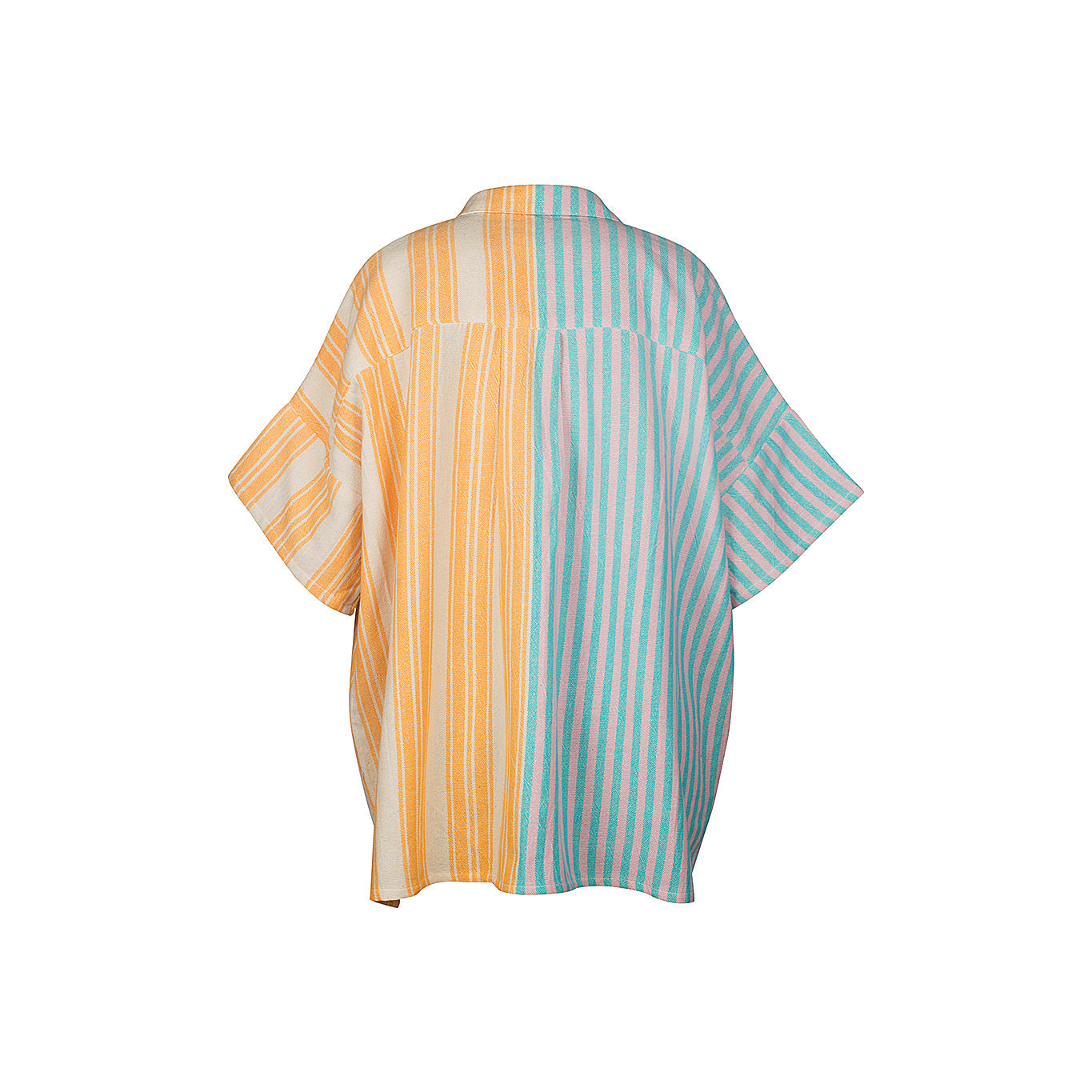Ani Studio-Fern Oversized Striped Shirt Citrus-Gömlek-2-Milagron.com