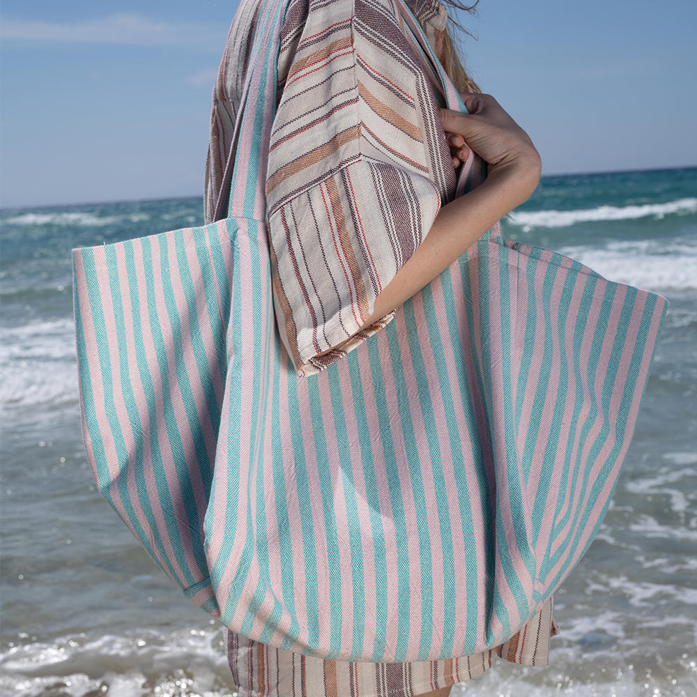 Ani Studio-Jasper Peshtamal Oversized Beach Bag Violet-Omuz Çantası-2-Milagron.com