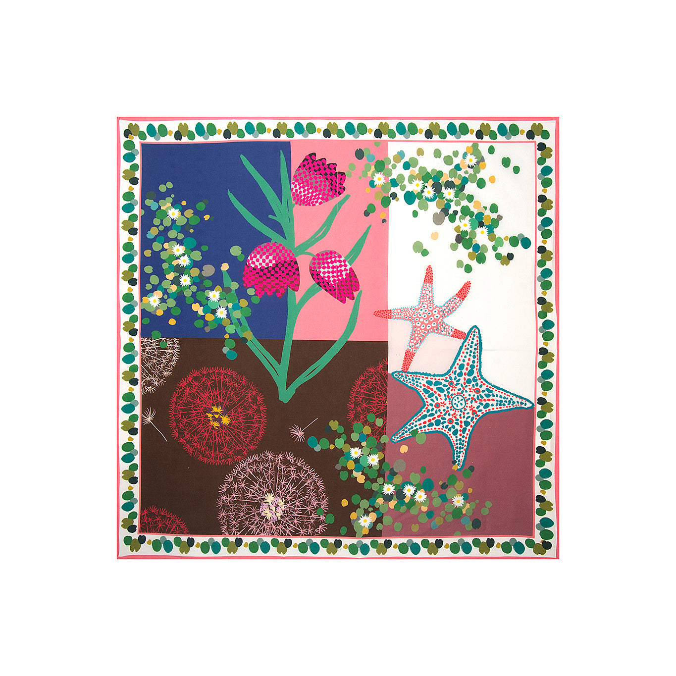 Ani Studio-Lunar Cotton Printed Pareo / Scarve-Pareo & Bandana-1-Milagron.com