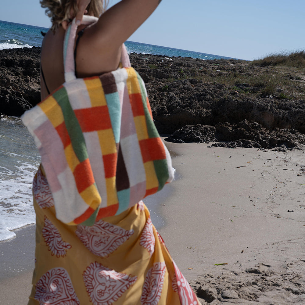 Ani Studio-Mono Beach Bag Blush-Omuz Çantası-2-Milagron.com