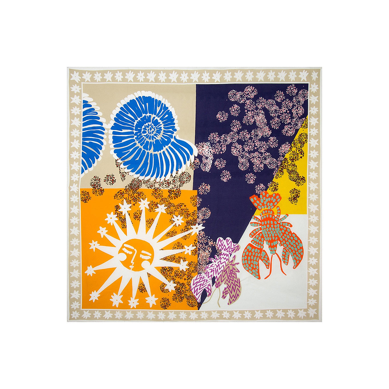 Ani Studio-River Cotton Printed Pareo / Scarve-Pareo & Bandana-1-Milagron.com