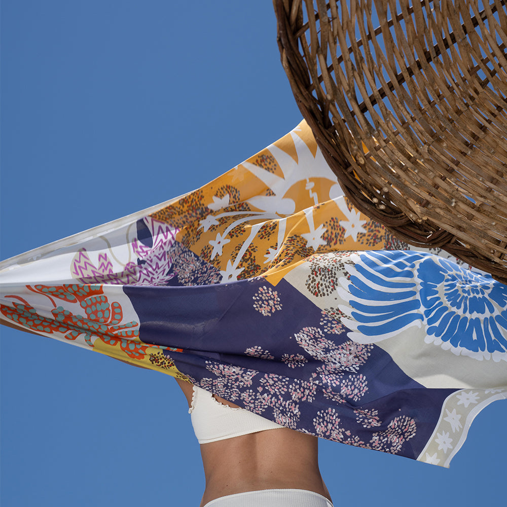 Ani Studio-River Cotton Printed Pareo / Scarve-Pareo & Bandana-3-Milagron.com