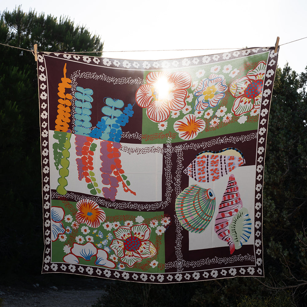 Ani Studio-Thalia Silk Printed Scarve-Eşarp-2-Milagron.com