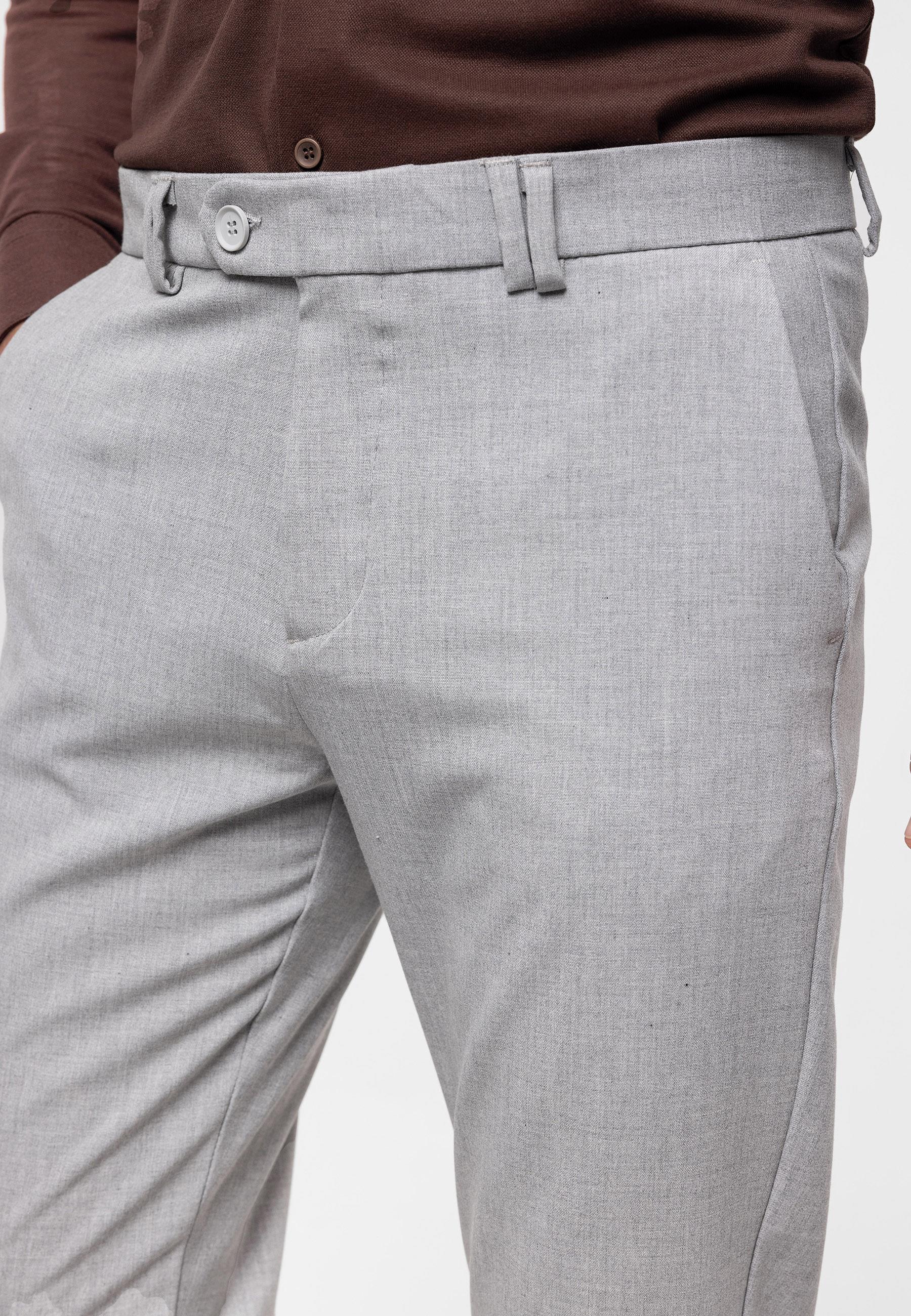 Antioch-Açık Gri Erkek Slim Fit Kumaş Pantolon-Kumaş Pantolon-4-Milagron.com