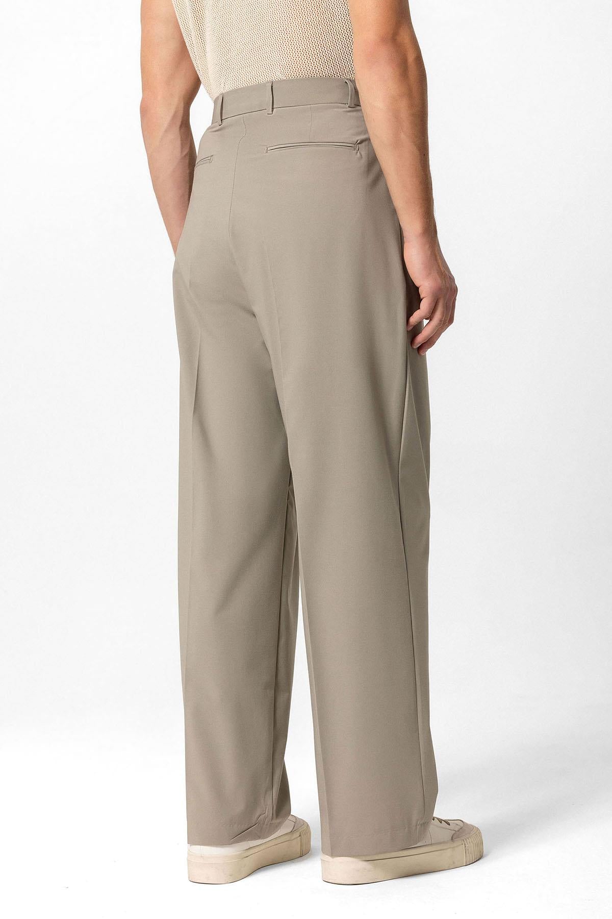 Antioch-Açık Haki Baggy Yüksek Bel Erkek Kumaş Pantolon-Pantolon-5-Milagron.com