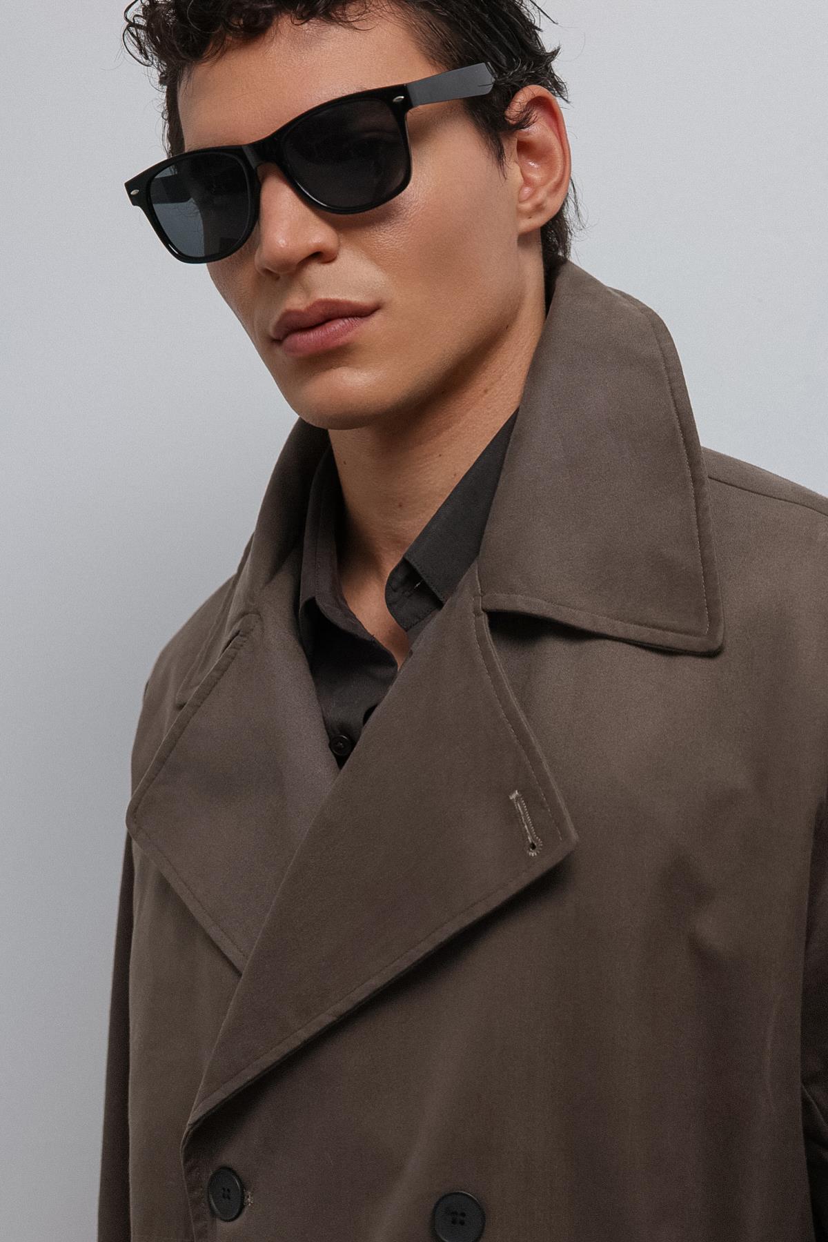 Antioch-Açık Kahve Relax Fit Erkek Trençkot-Trençkot-4-Milagron.com