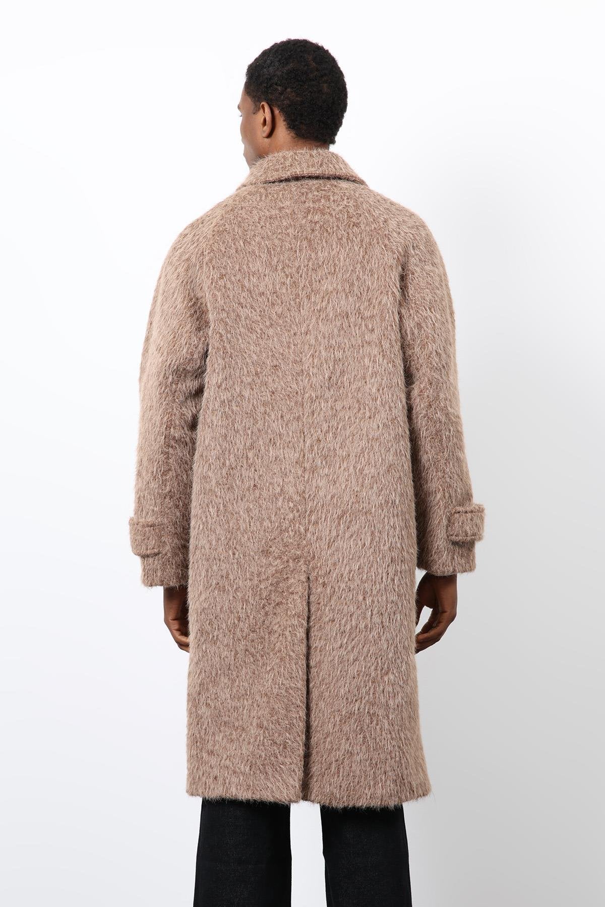 Antioch-Açık Kahve Suni Kürk Erkek Kaban-Kaban-7-Milagron.com