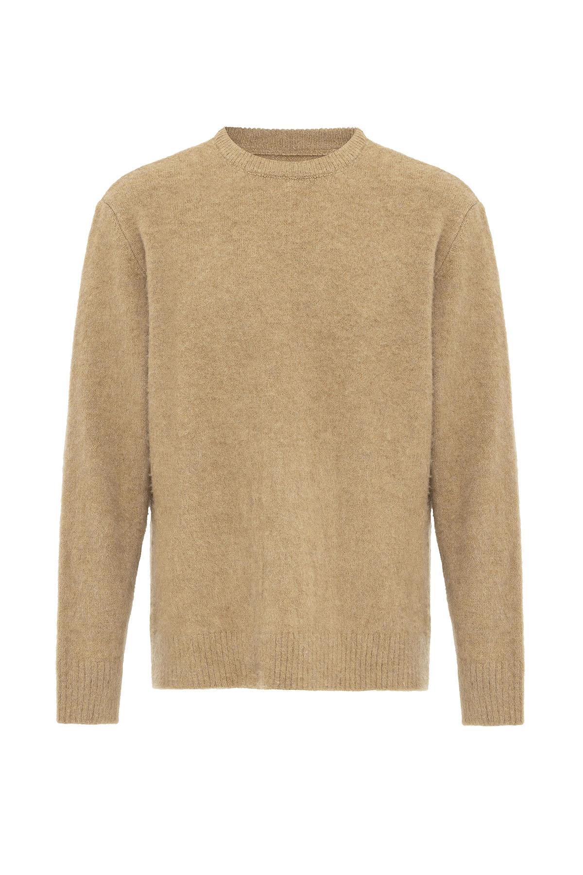 Antioch-Açık Kahve Yumuşak Dokulu Erkek Kazak-Kazak & Triko-6-Milagron.com