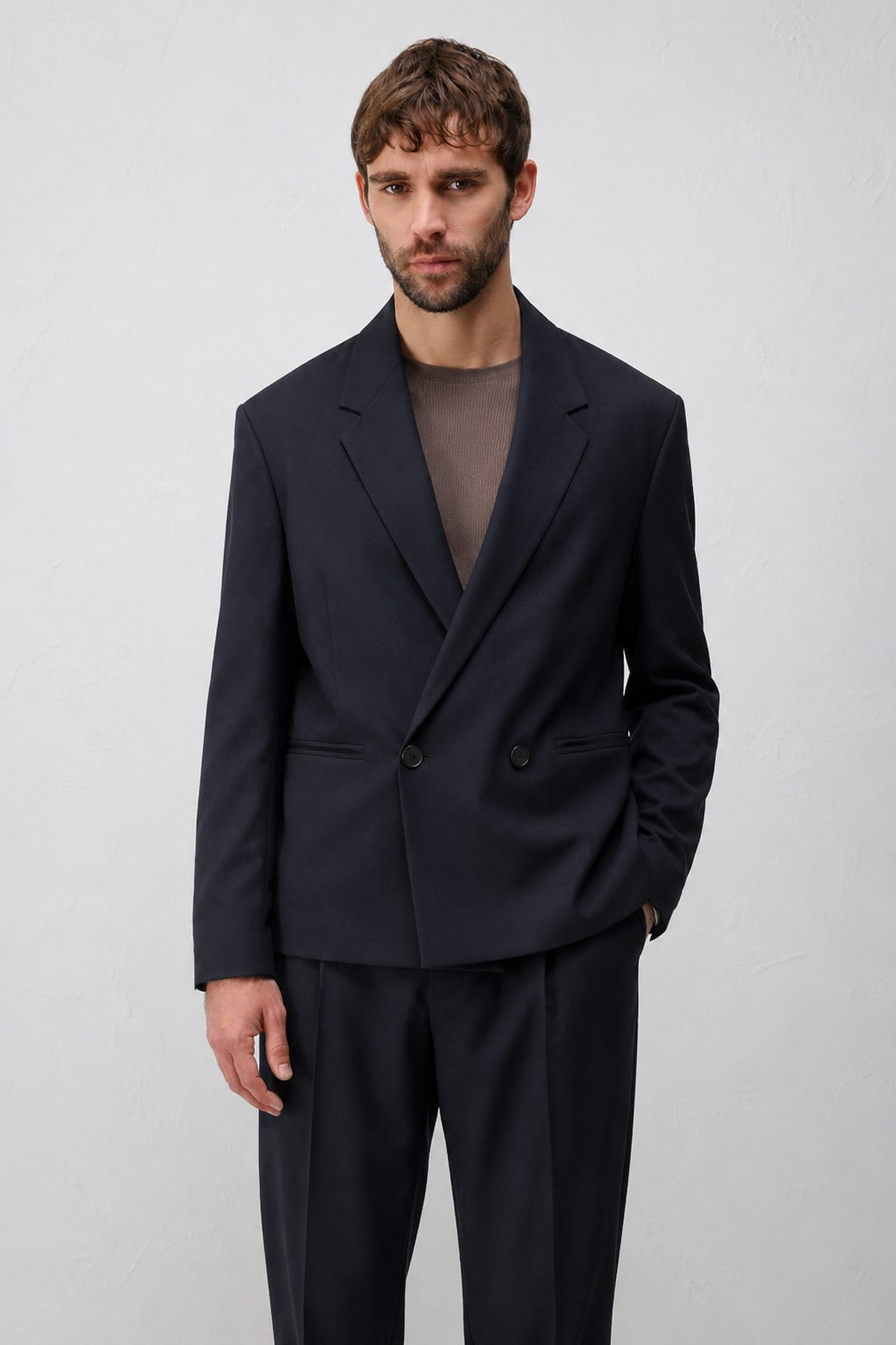 Antioch Açık Lacivert Relaxed Fit Erkek Blazer Ceket