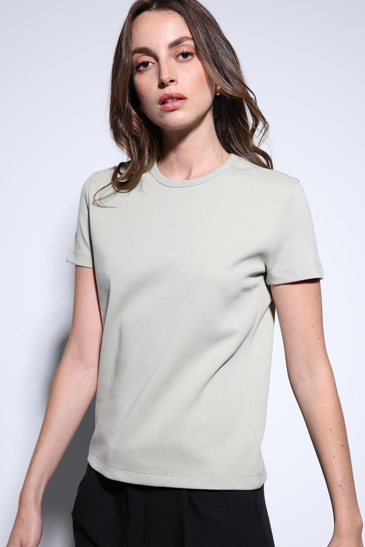 Antioch Açık Yeşil Basic Kadın T-Shirt