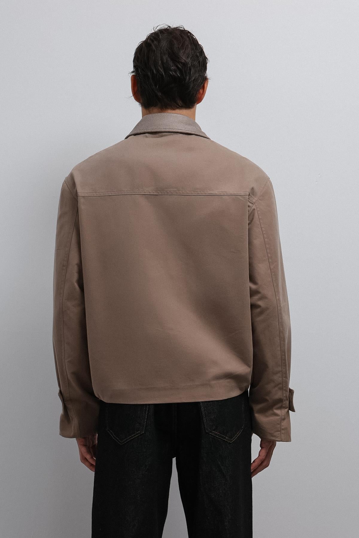 Antioch-Antioch Bej Kontrast Yaka Teknik Erkek Mont-Mont-6-Milagron.com