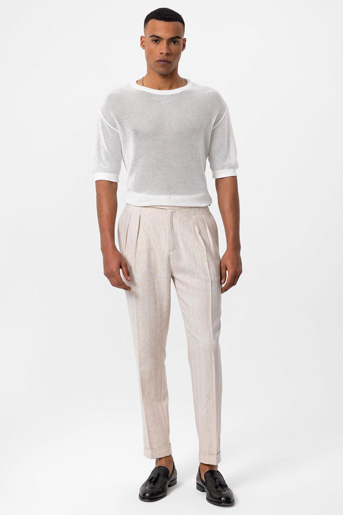 Antioch-Antioch Beyaz Oversize Ajurlu Erkek T Shirt-T-Shirts-2-Milagron.com