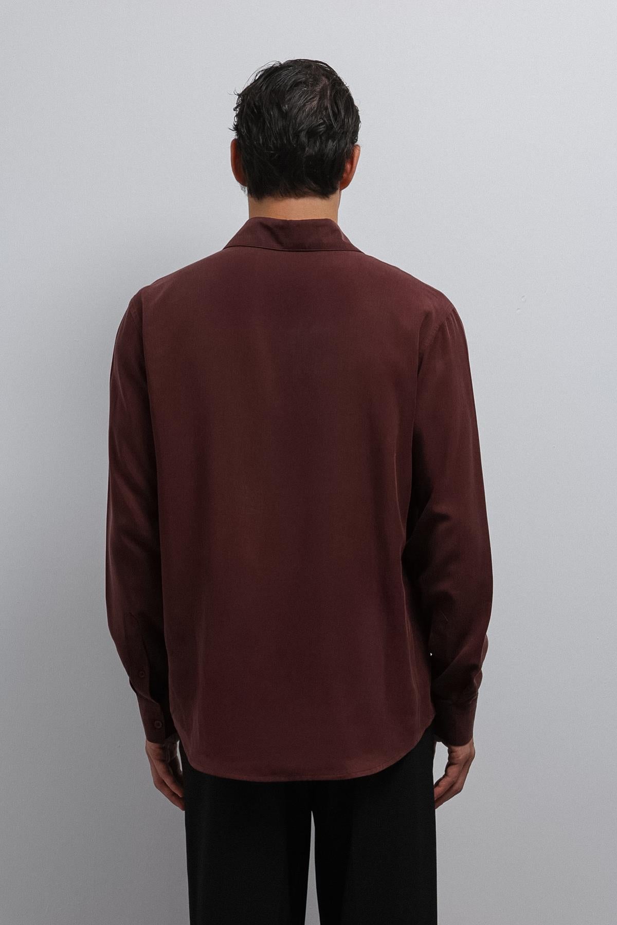 Antioch-Antioch Bordo Teknik Regular Fit Erkek Gömlek-Gömlek-8-Milagron.com