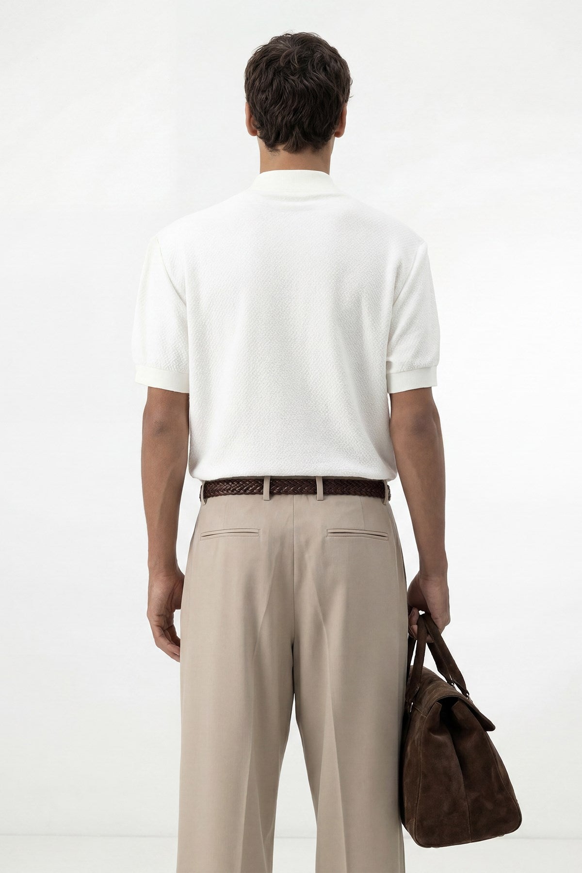 Antioch Ekru Dokulu Polo Yaka Triko Erkek T-Shirt