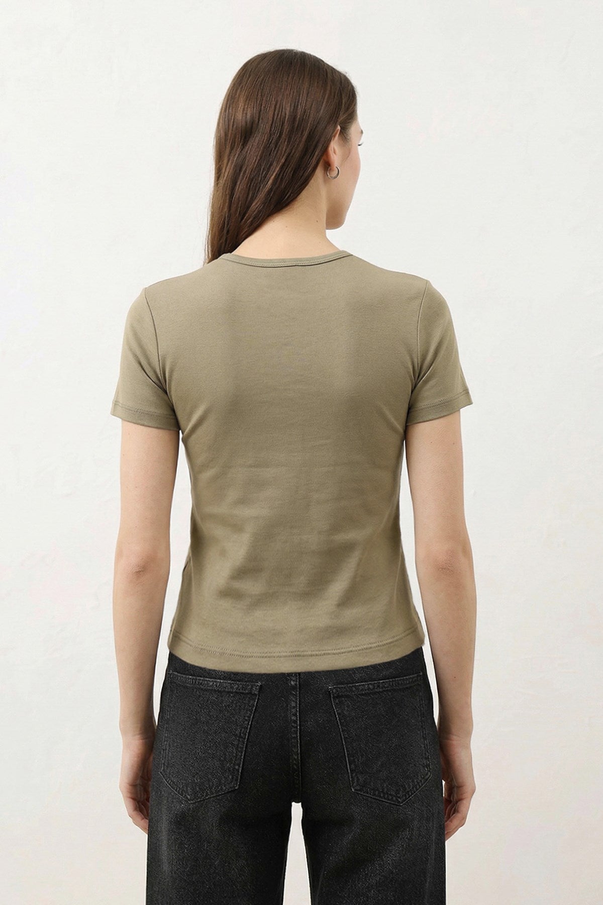 Antioch Haki Kadın Basic T-Shirt