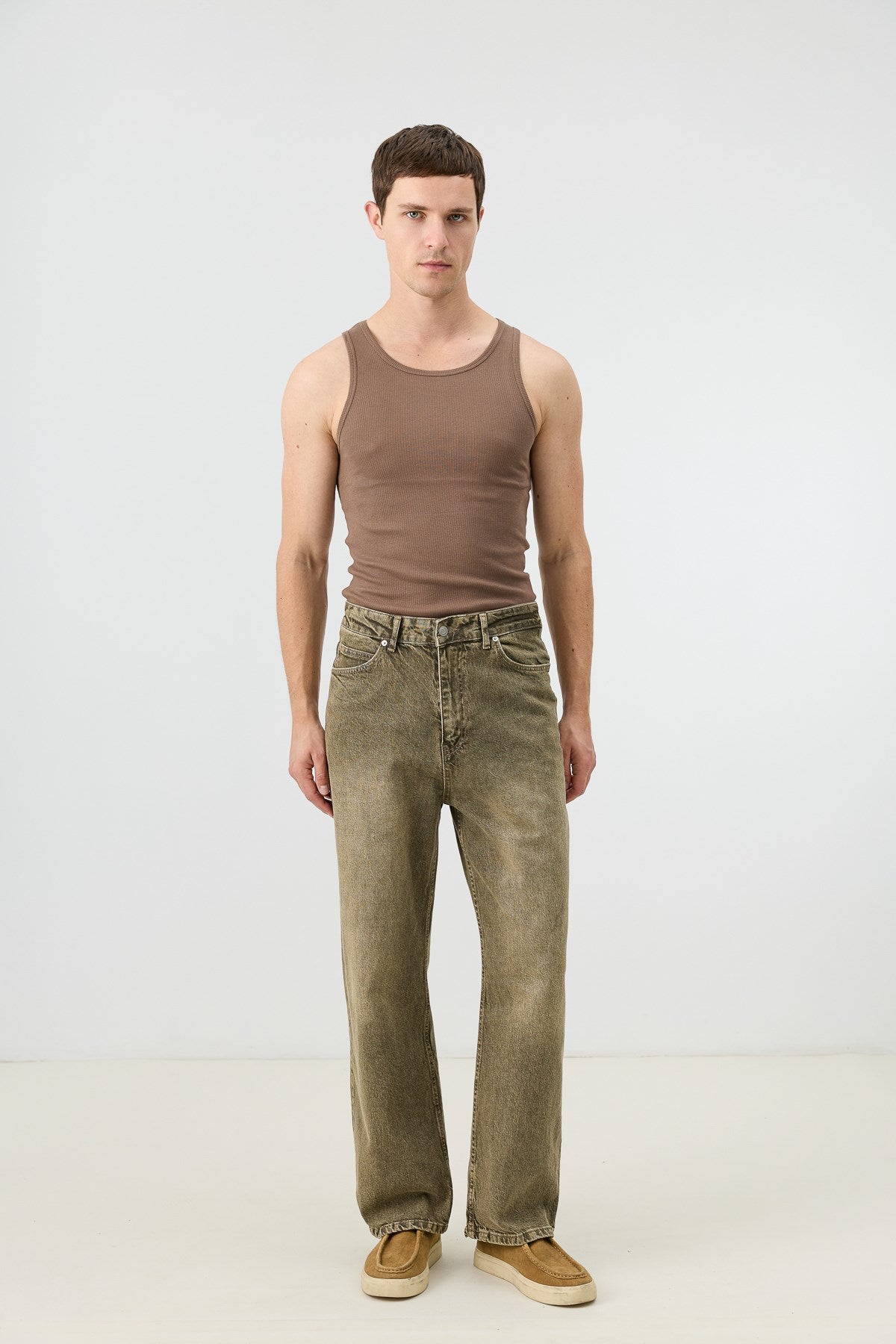 Antioch Haki Relax Fit Erkek Jean