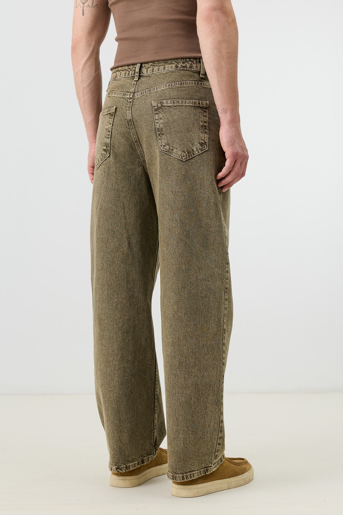 Antioch Haki Relax Fit Erkek Jean