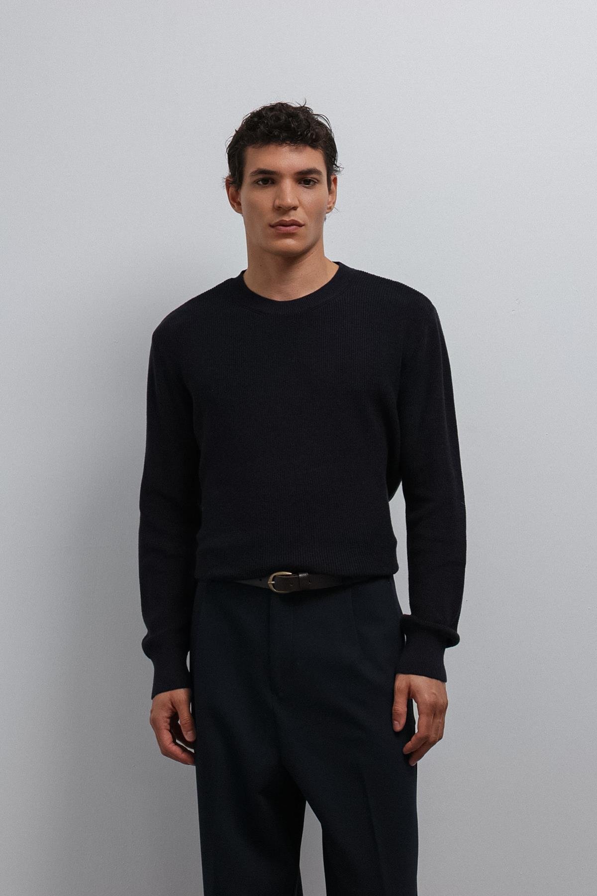 Antioch-Antioch Lacivert Dokulu Erkek Kazak-Kazak-1-Milagron.com