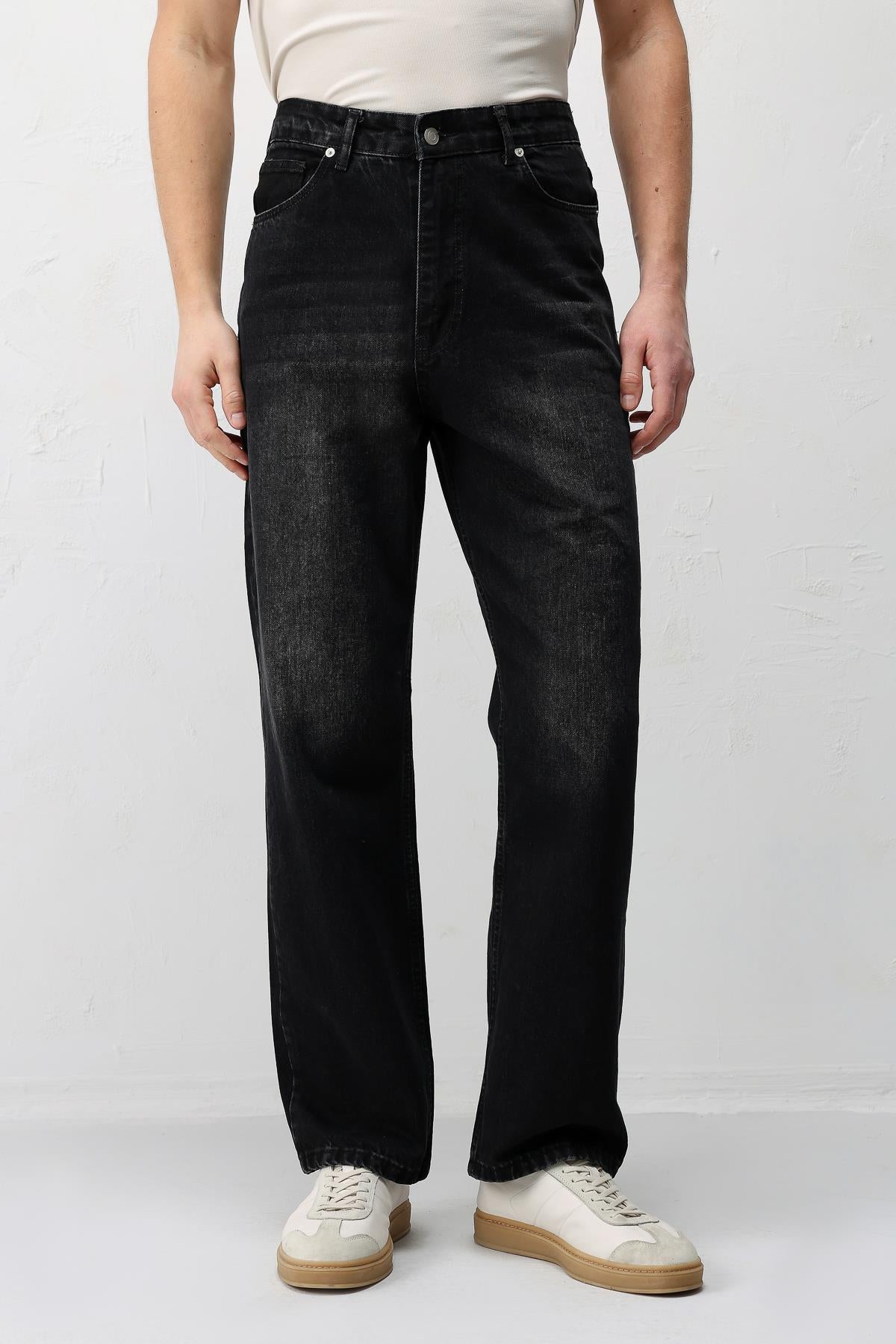 Antioch Antrasit Baggy Fit Erkek Jean
