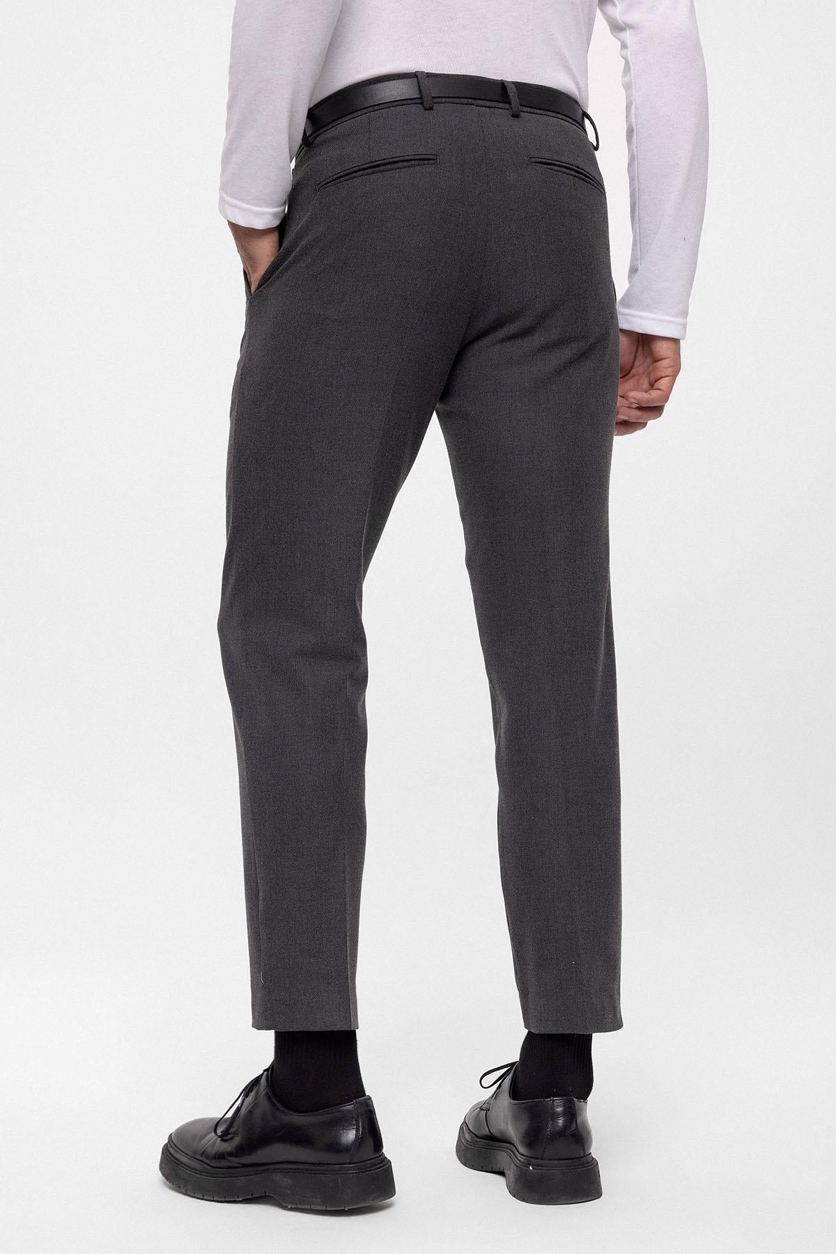 Antioch-Antrasit Kemerli Yüksek Bel Erkek Pantolon-Pantolon-6-Milagron.com