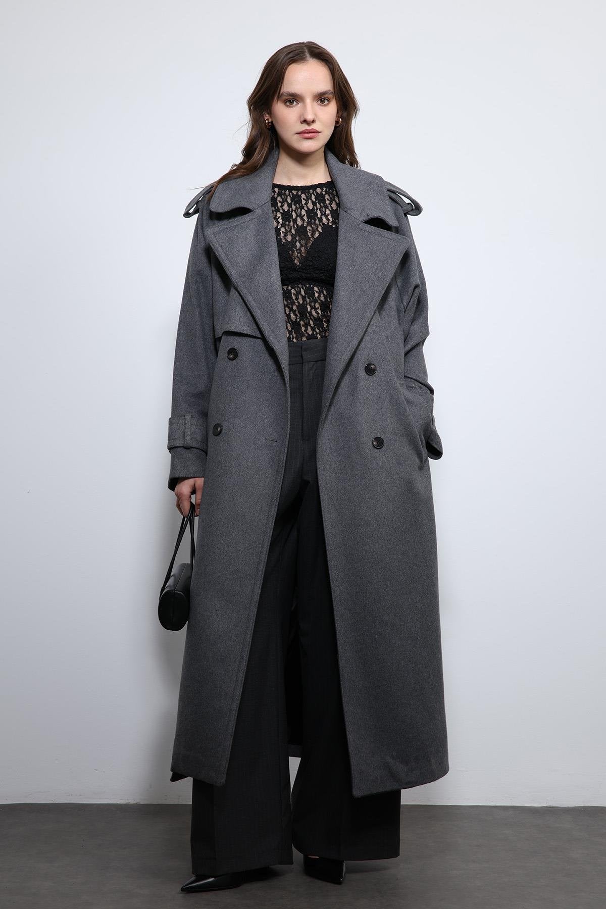 Antioch-Antrasit Oversize Kemerli Kaban-Kaban-1-Milagron.com