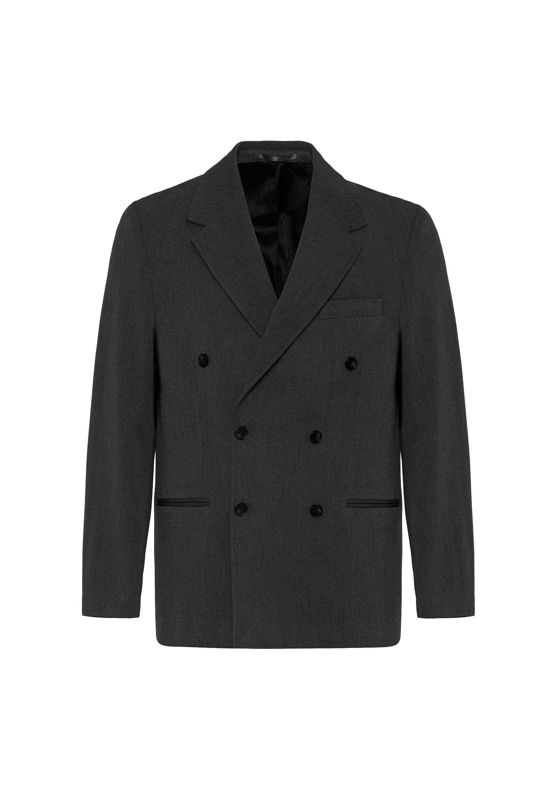Antioch-Antrasit Relax Fit Kruvaze Erkek Blazer Ceket-Blazer Ceket-7-Milagron.com