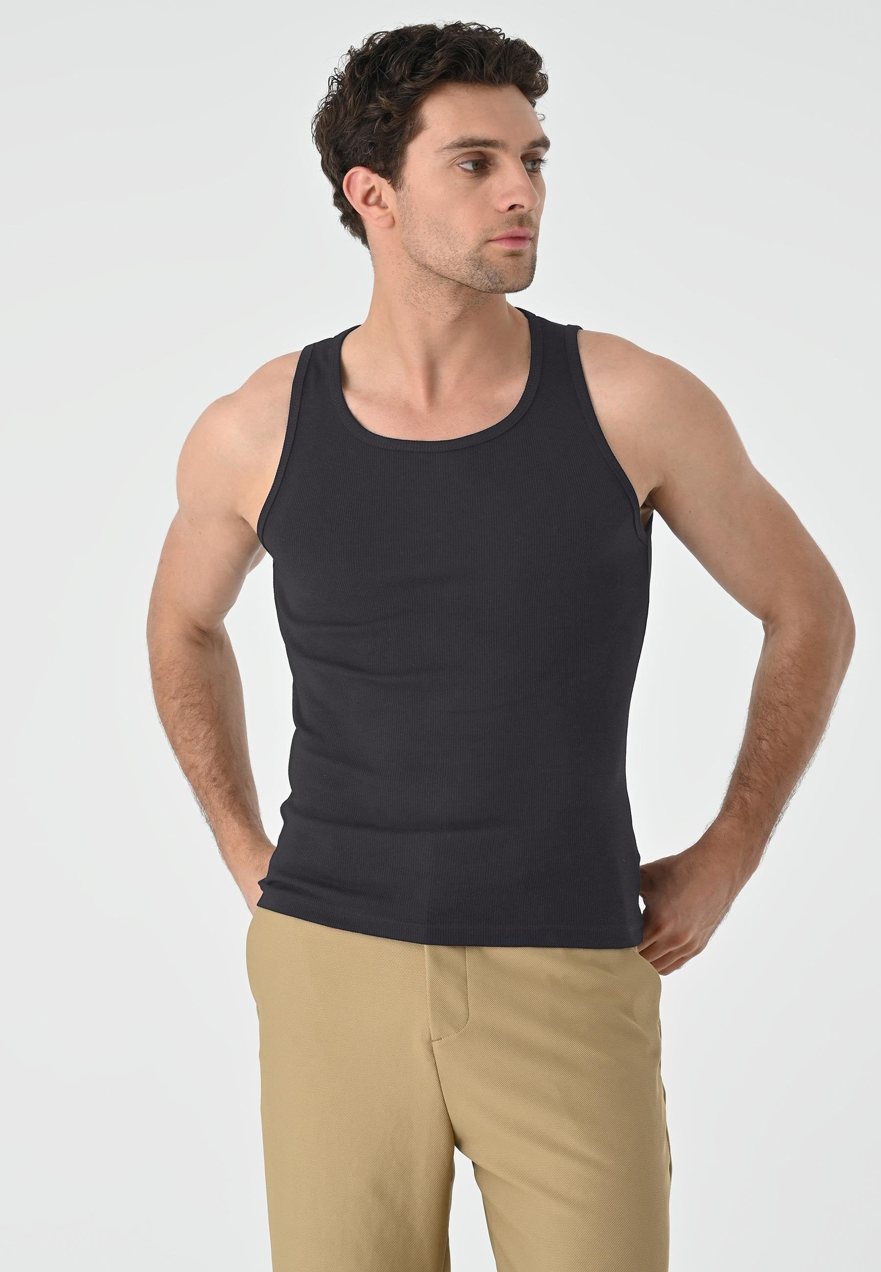 Antioch-Antrasit Slim Fit Erkek Atlet-Atlet-2-Milagron.com