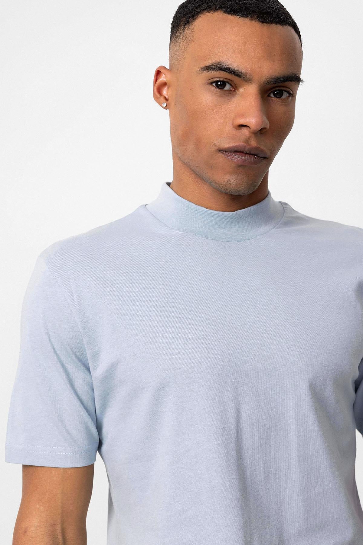 Antioch-Bebe Mavi Slim Fit Basic T Shirt-T-Shirts-4-Milagron.com
