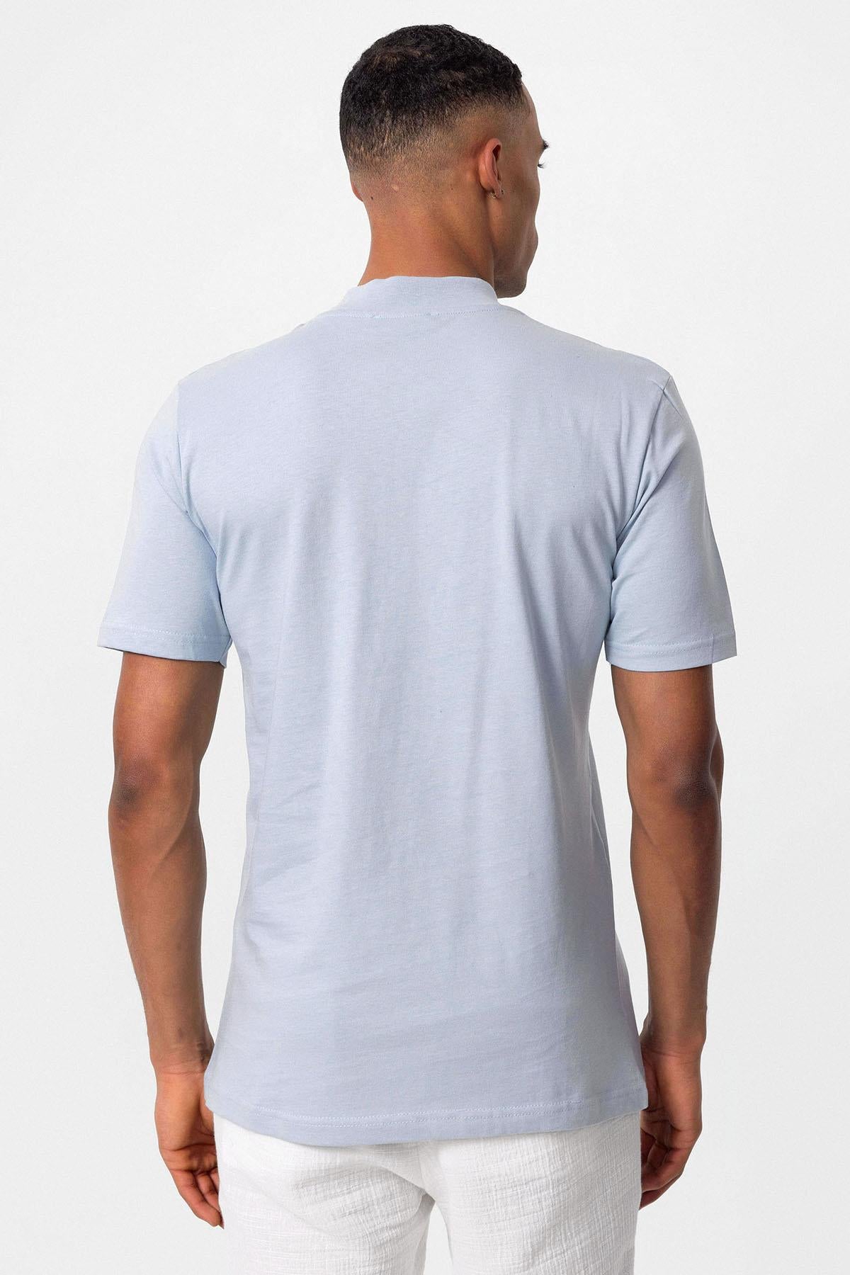 Antioch-Bebe Mavi Slim Fit Basic T Shirt-T-Shirts-5-Milagron.com