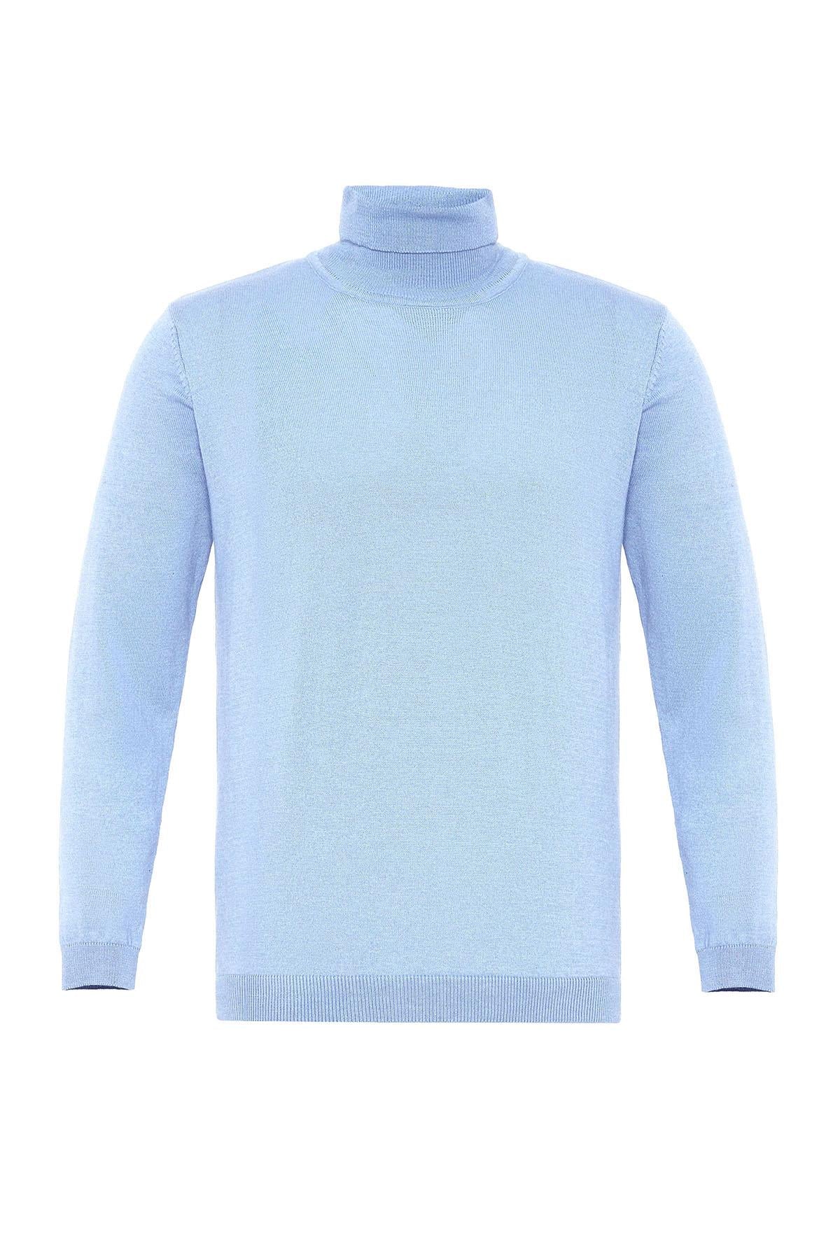 Antioch-Bebe Mavi Tam Boğazlı Erkek Triko-Kazak & Triko-1-Milagron.com