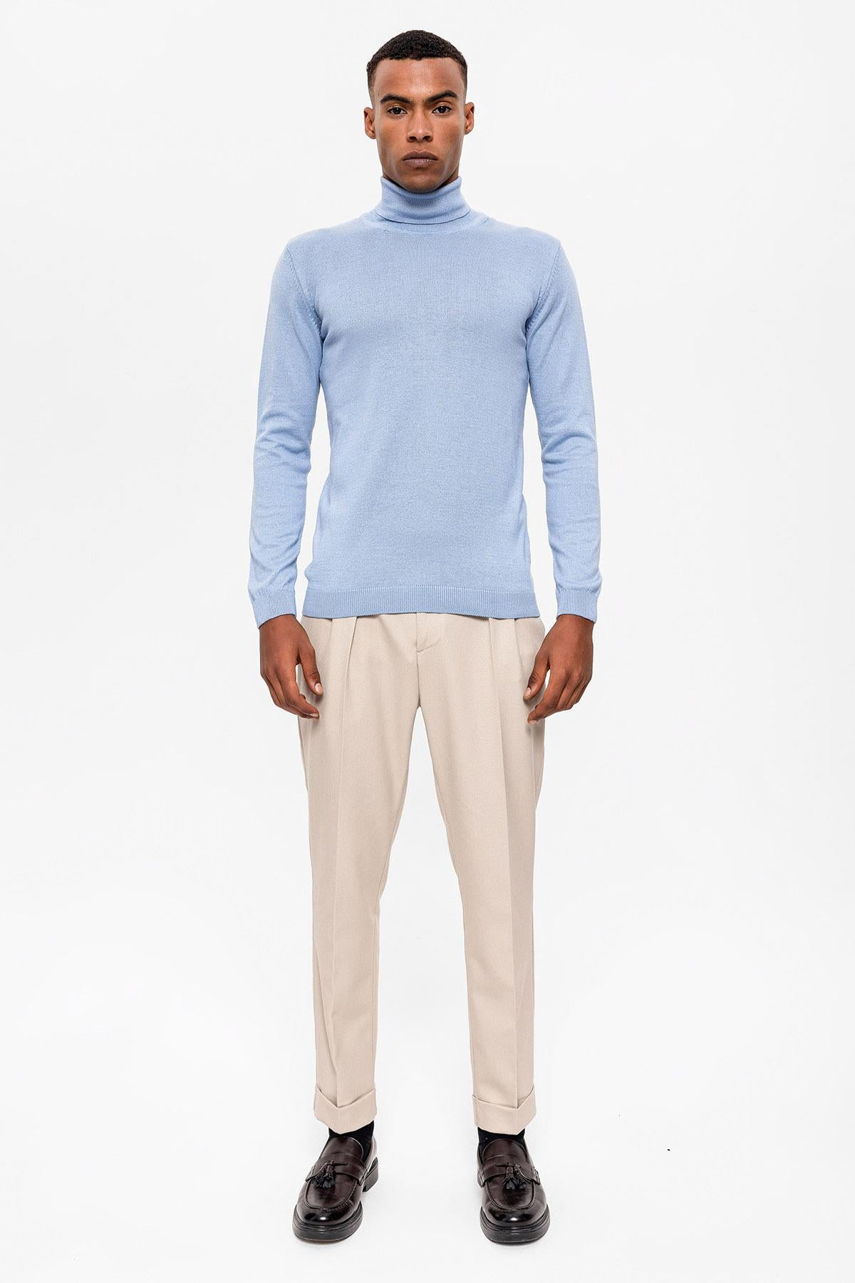 Antioch-Bebe Mavi Tam Boğazlı Erkek Triko-Kazak & Triko-5-Milagron.com