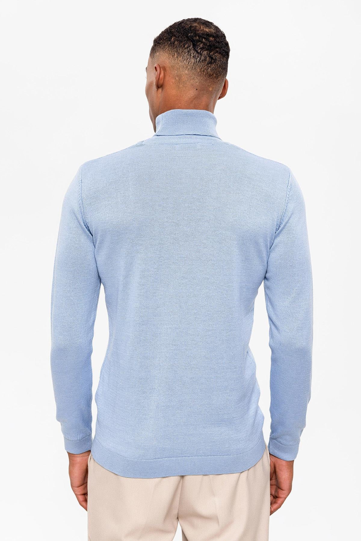 Antioch-Bebe Mavi Tam Boğazlı Erkek Triko-Kazak & Triko-7-Milagron.com