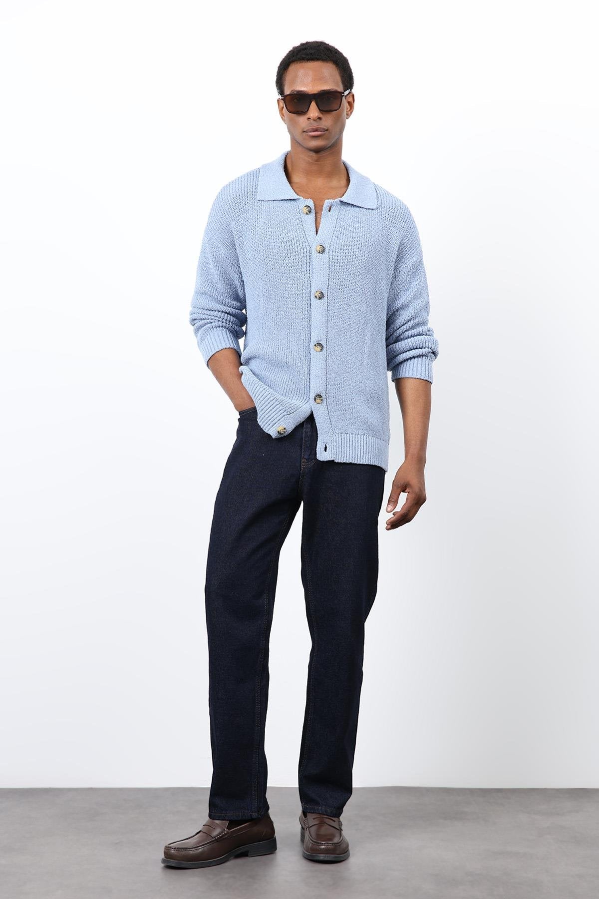 Antioch-Bebe Mavi örme Triko Erkek Hırka-Hırka-1-Milagron.com