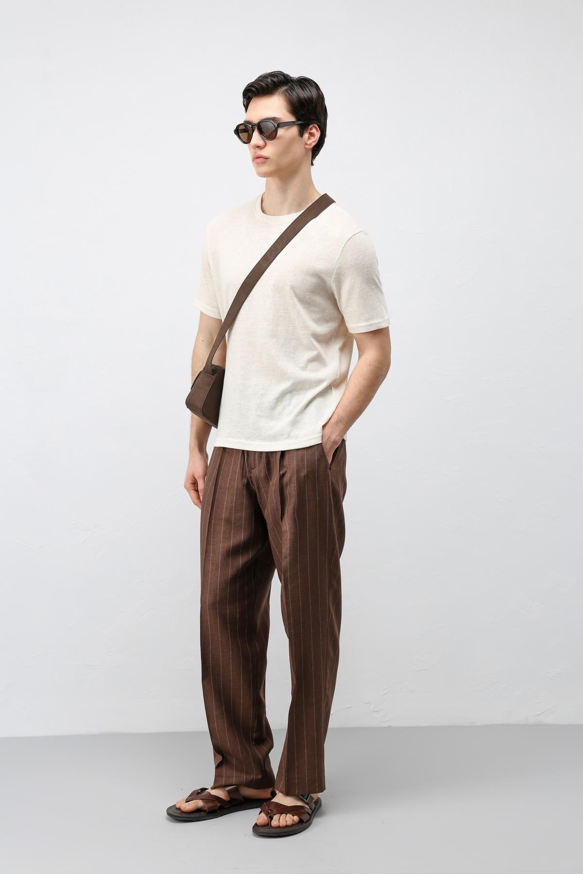 Antioch Bej Basic Erkek T-Shirt