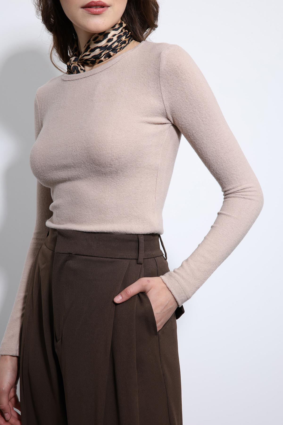 Antioch-Bej Basic Uzun Kollu T Shirt-T-Shirt-4-Milagron.com