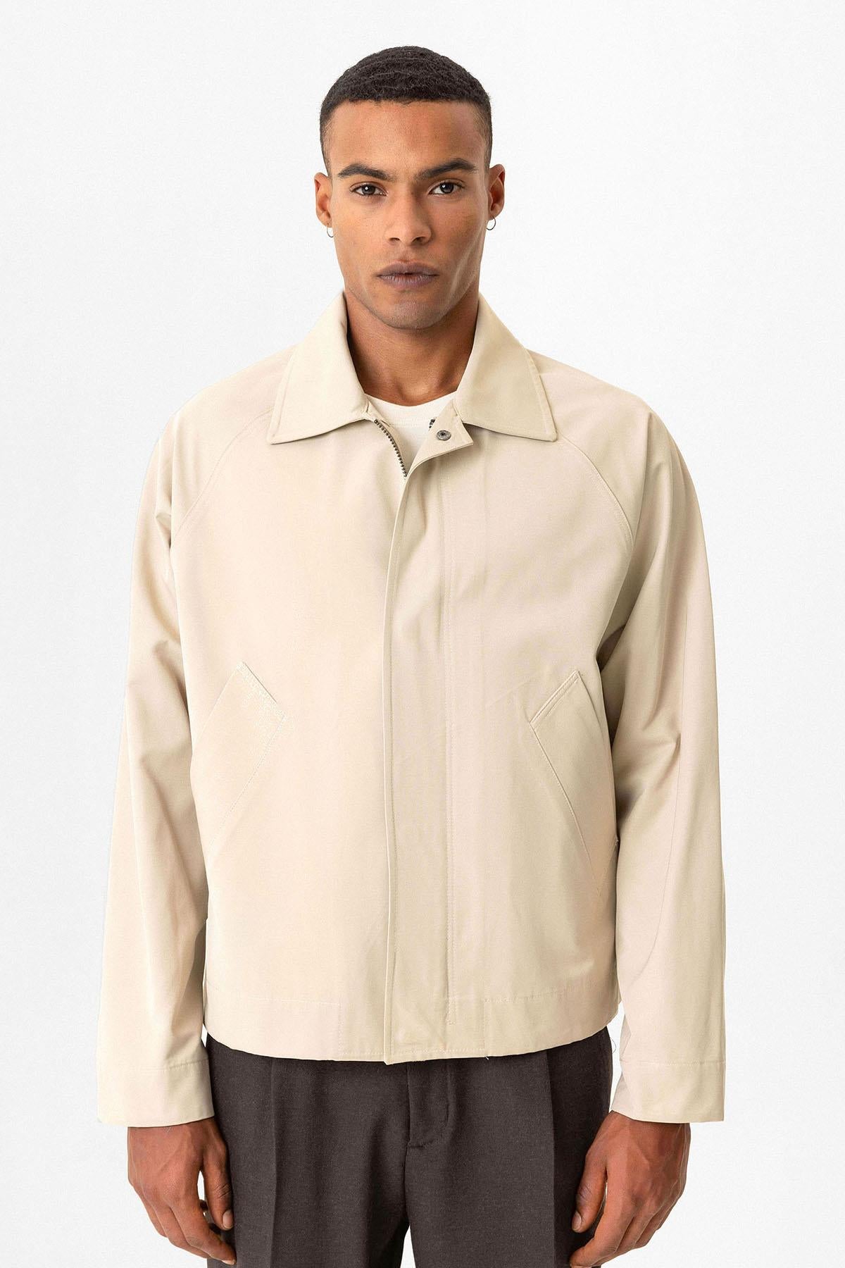 Antioch-Bej Crop Fit Baharlık Erkek Mont-Mont-2-Milagron.com