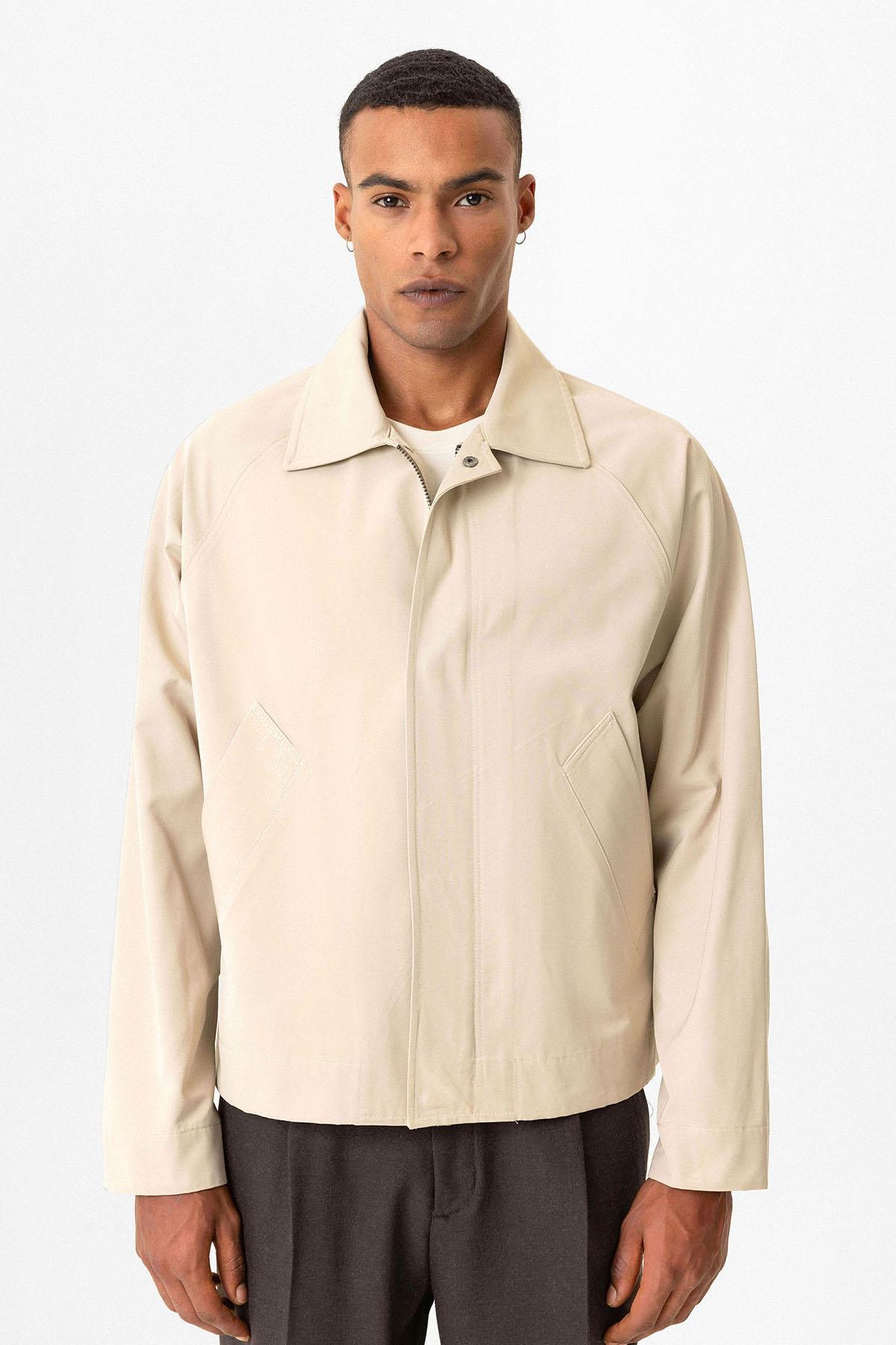 Antioch-Bej Crop Fit Baharlık Erkek Mont-Mont-2-Milagron.com