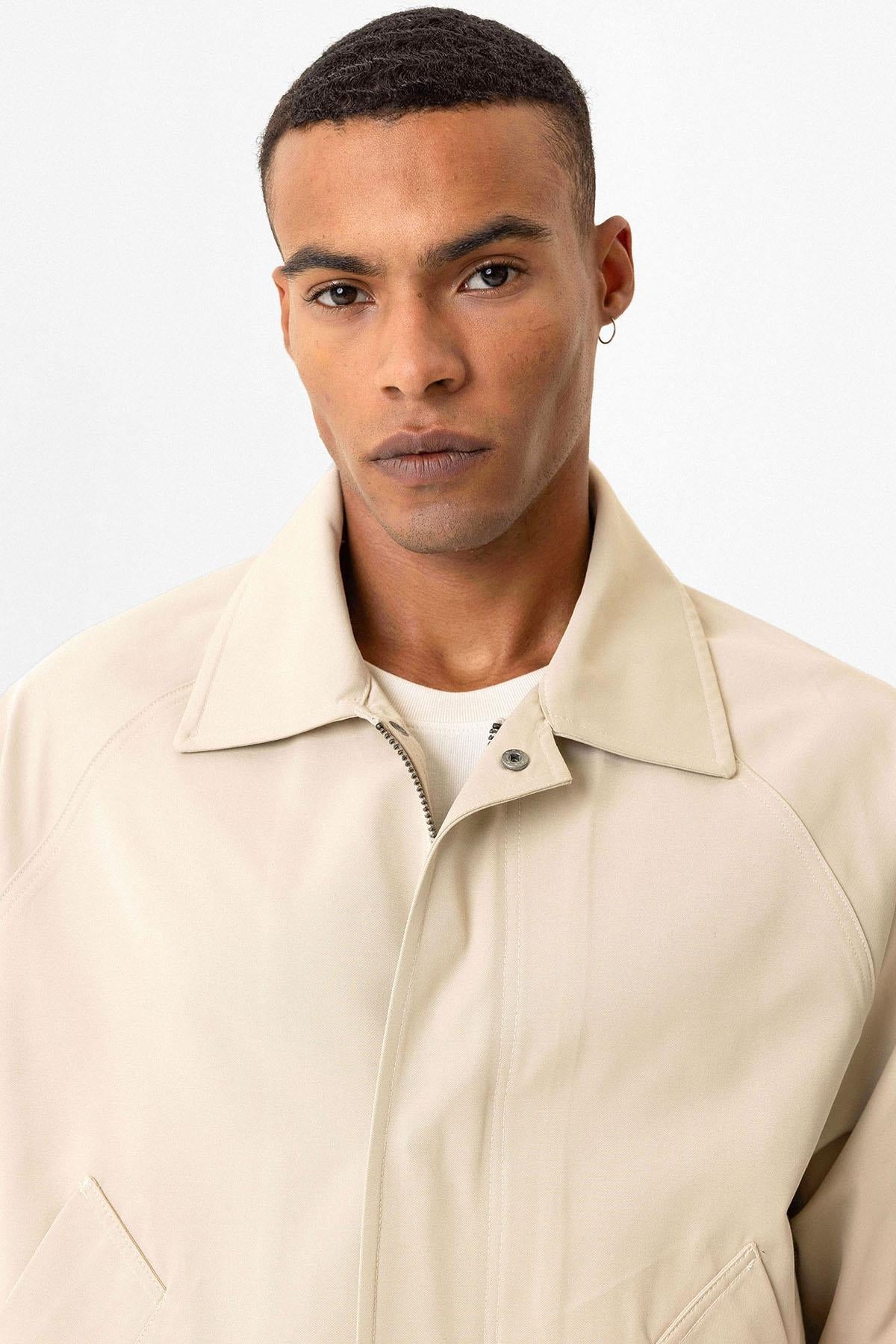 Antioch-Bej Crop Fit Baharlık Erkek Mont-Mont-4-Milagron.com