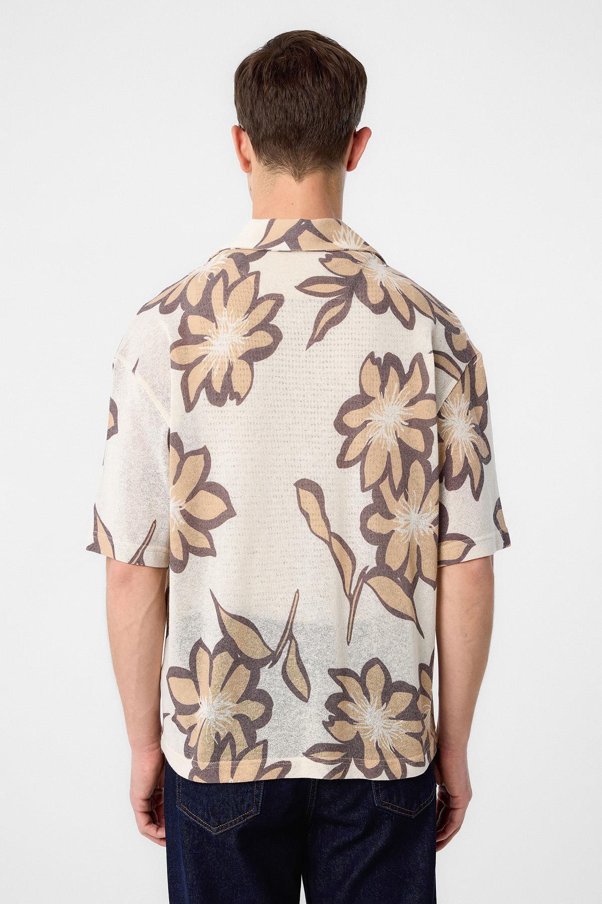 Antioch-Bej Desenli Erkek Gömlek-Gömlek-5-Milagron.com