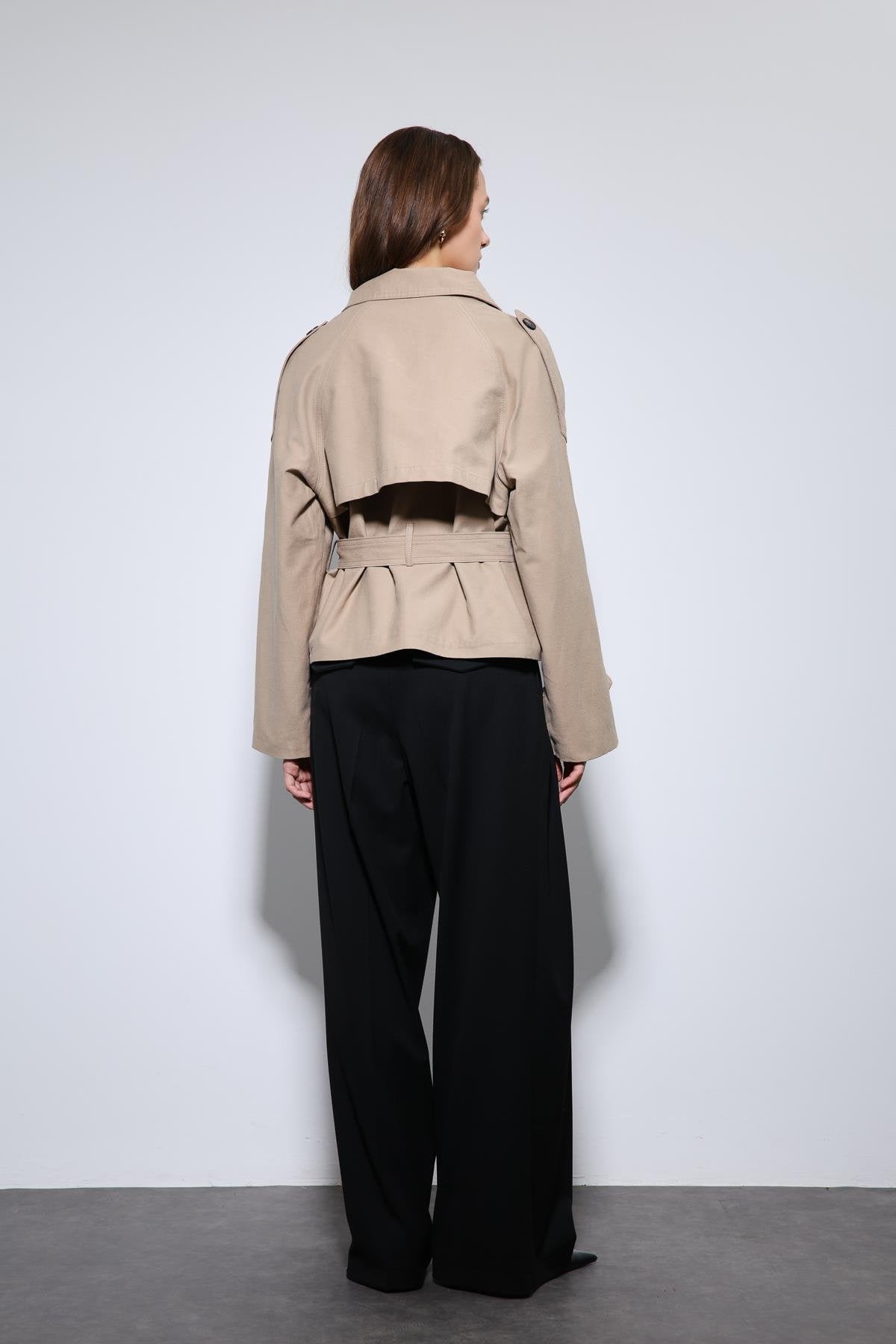 Antioch-Bej Dik Yaka Kruvaze Trençkot-Trençkot-5-Milagron.com