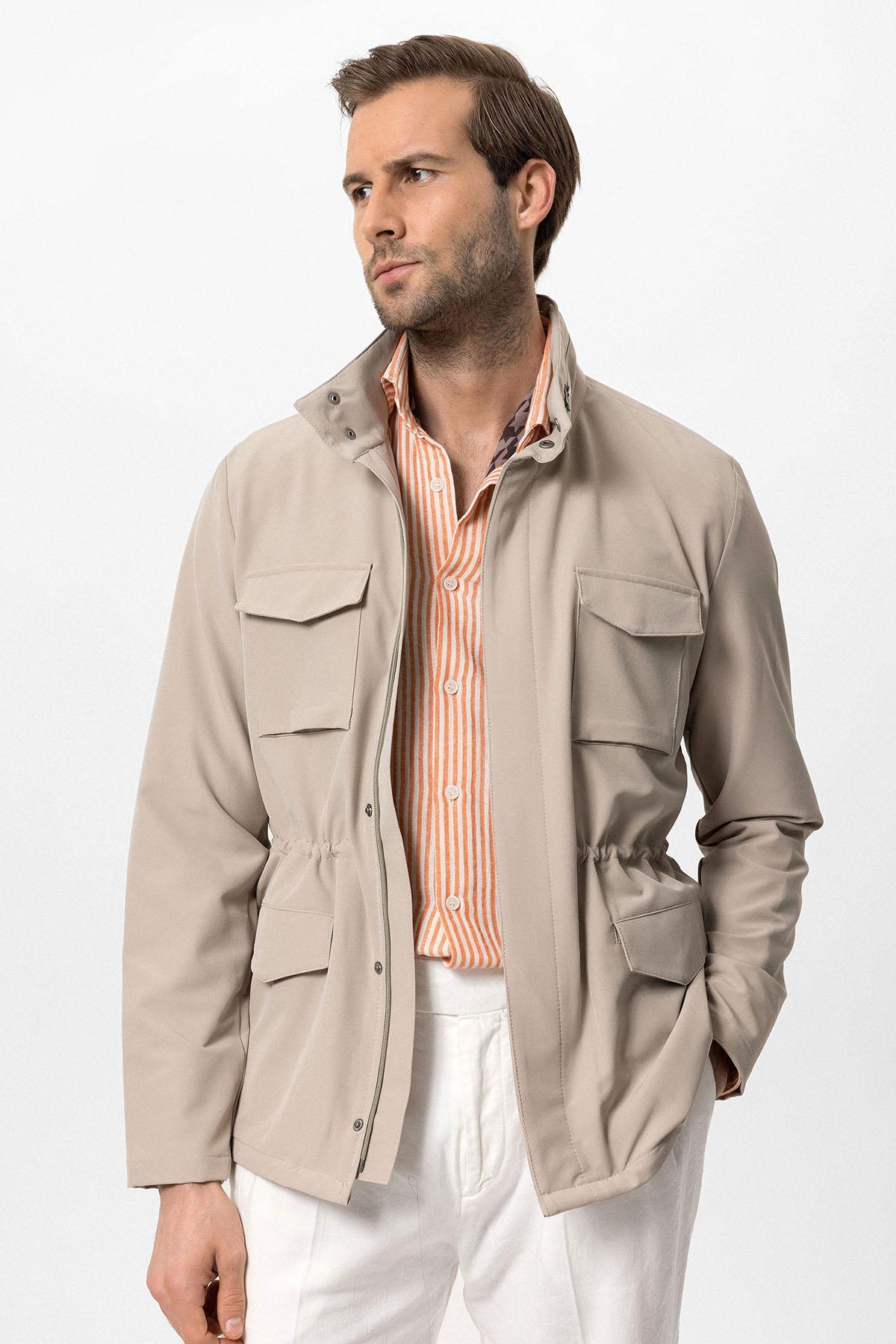 Antioch-Bej Dik Yaka Safari Erkek Mont-Mont-1-Milagron.com