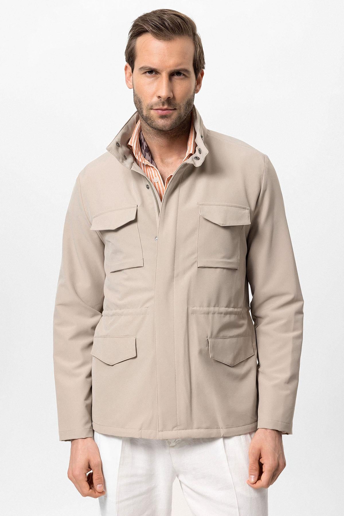 Antioch-Bej Dik Yaka Safari Erkek Mont-Mont-2-Milagron.com