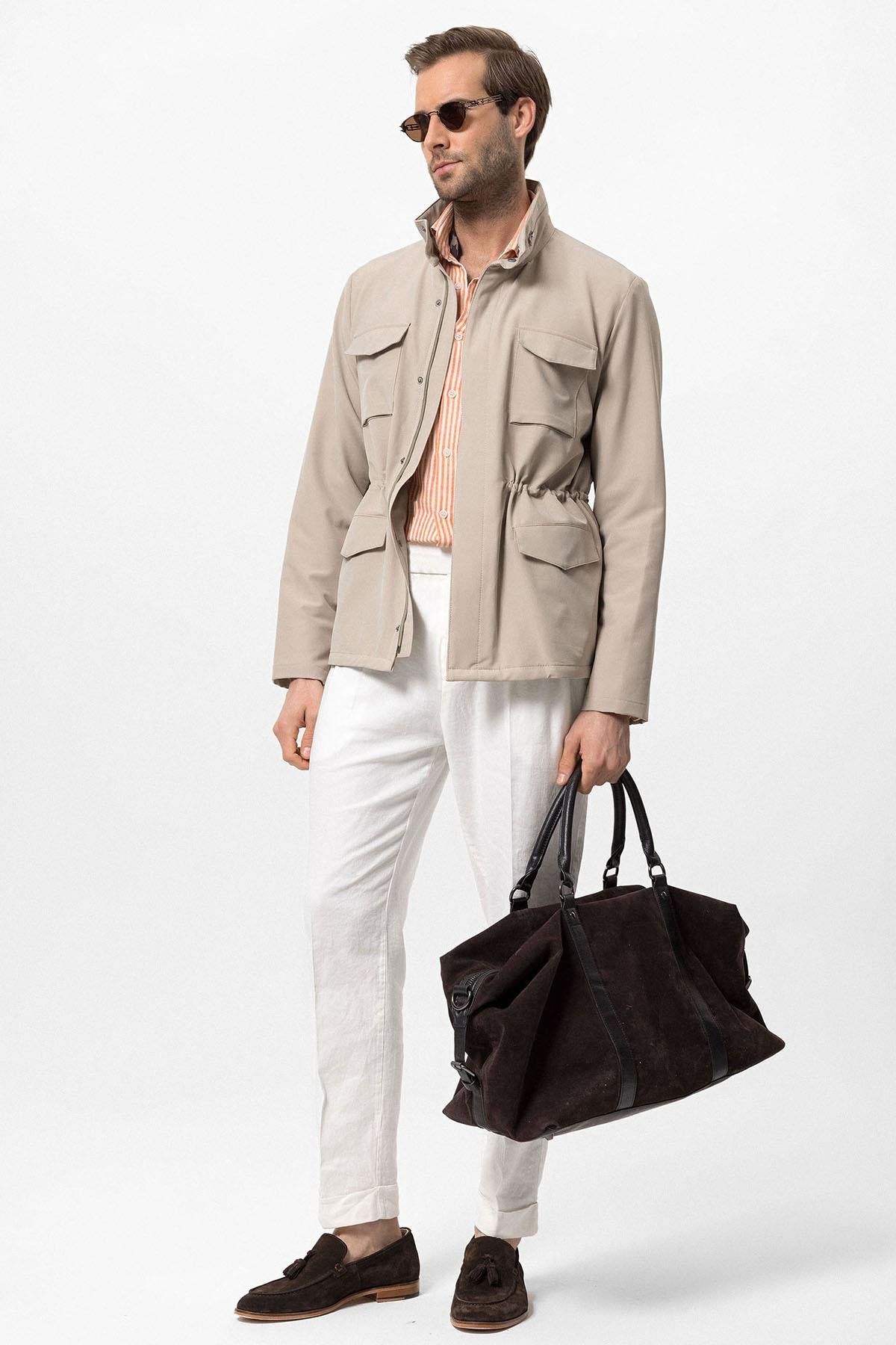 Antioch-Bej Dik Yaka Safari Erkek Mont-Mont-3-Milagron.com