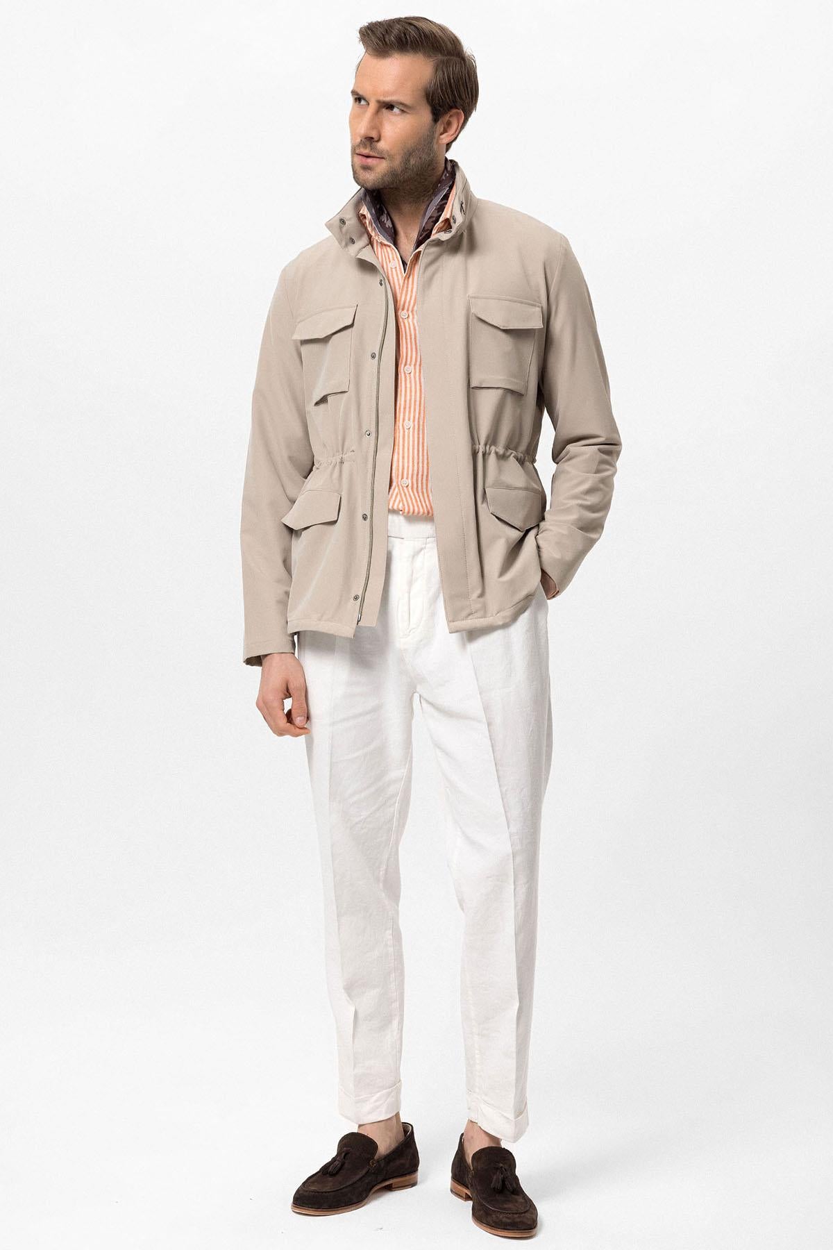 Antioch-Bej Dik Yaka Safari Erkek Mont-Mont-4-Milagron.com