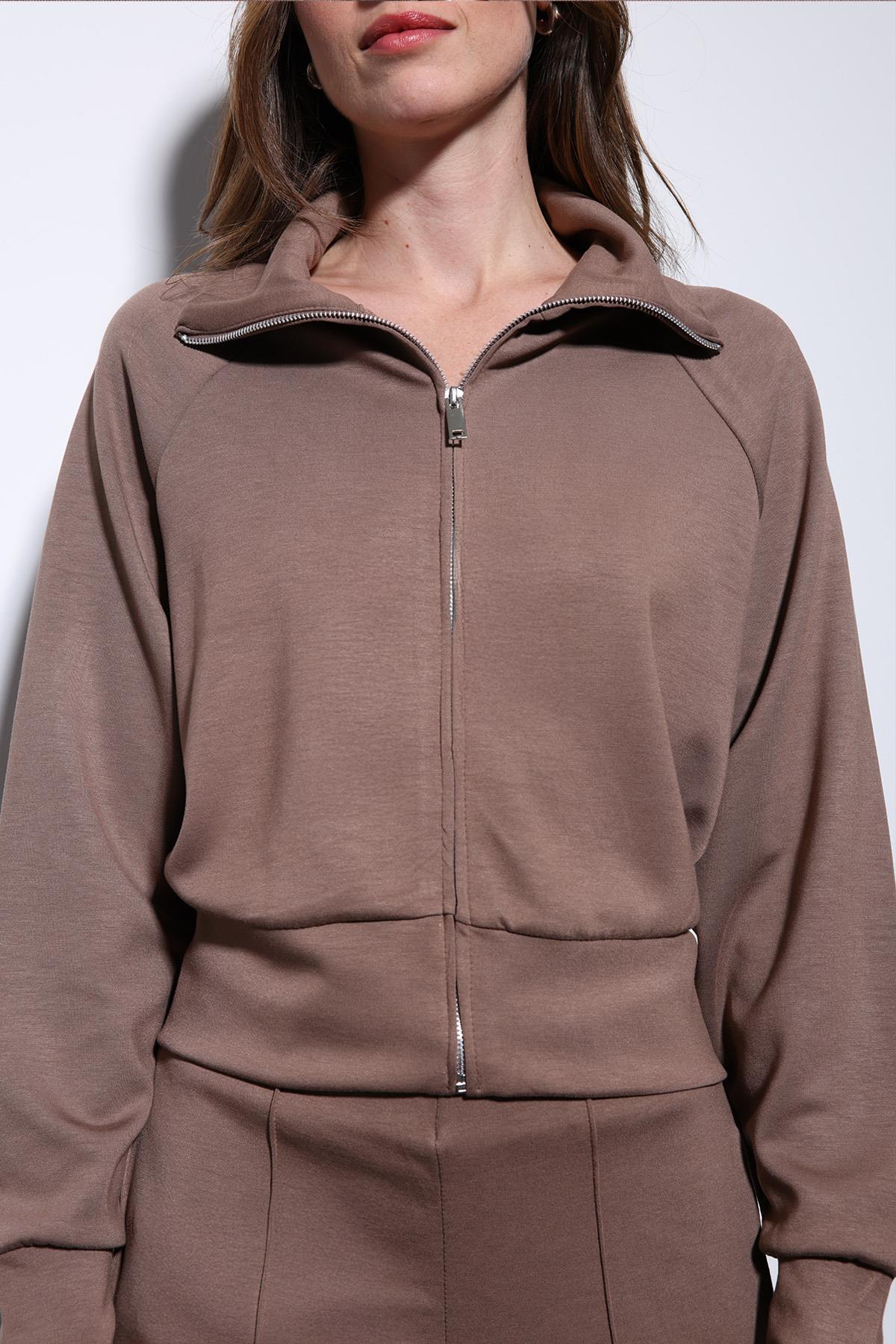 Antioch-Bej Fermuarlı Kadın Eşofman Takım-Takım-7-Milagron.com