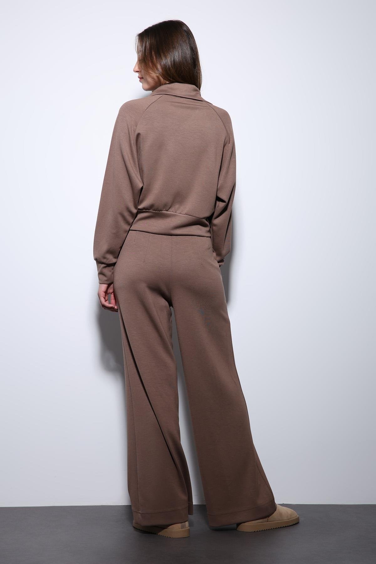 Antioch-Bej Fermuarlı Kadın Eşofman Takım-Takım-8-Milagron.com