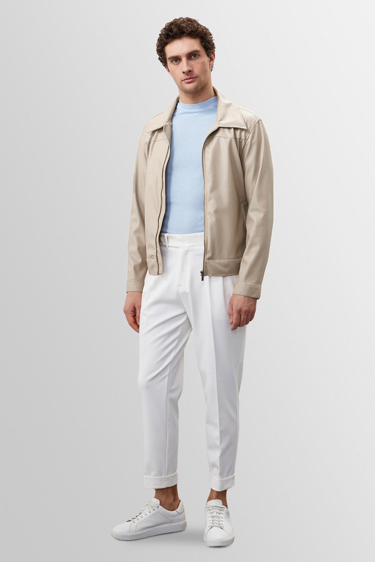 Antioch-Bej Fermuarlı Suni Deri Mont-Mont-1-Milagron.com