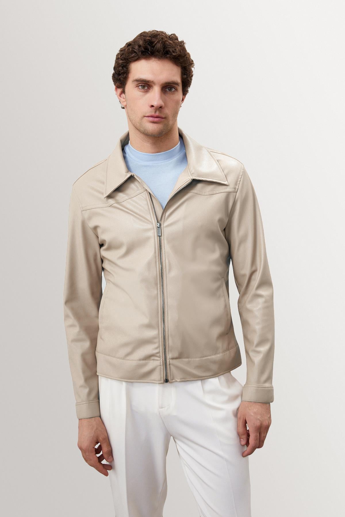 Antioch-Bej Fermuarlı Suni Deri Mont-Mont-3-Milagron.com